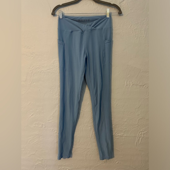 Wolven Blue Juniper Leggings and Crop Top Set - Picture 2 of 9